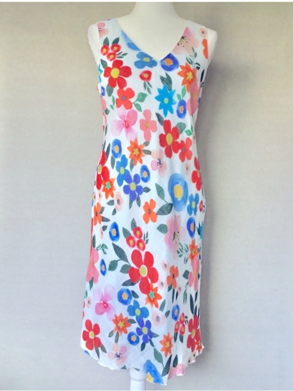 Charlie B Poppy Gauze Sleeveless Midi Dress Size Small